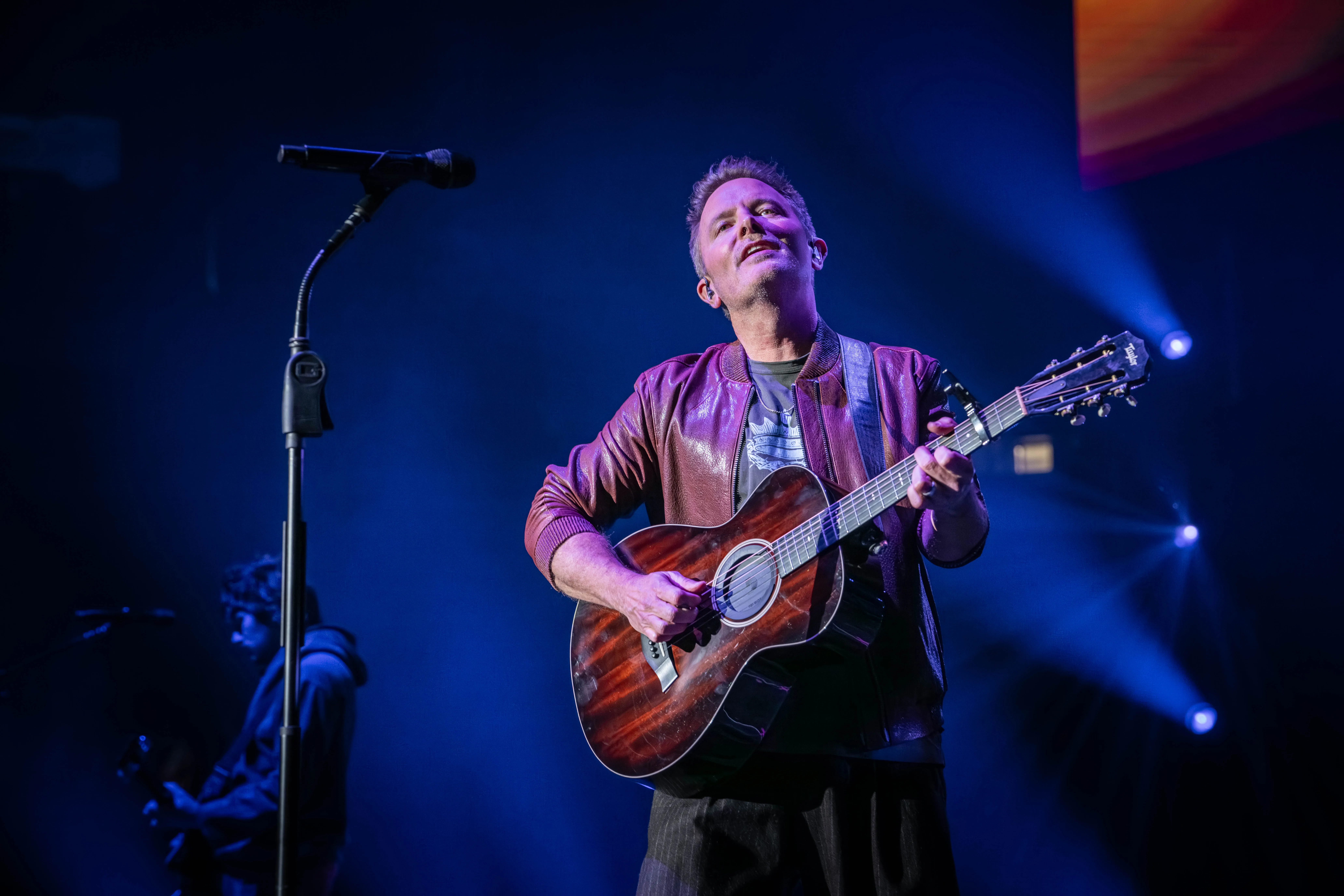 Chris Tomlin performing on tour